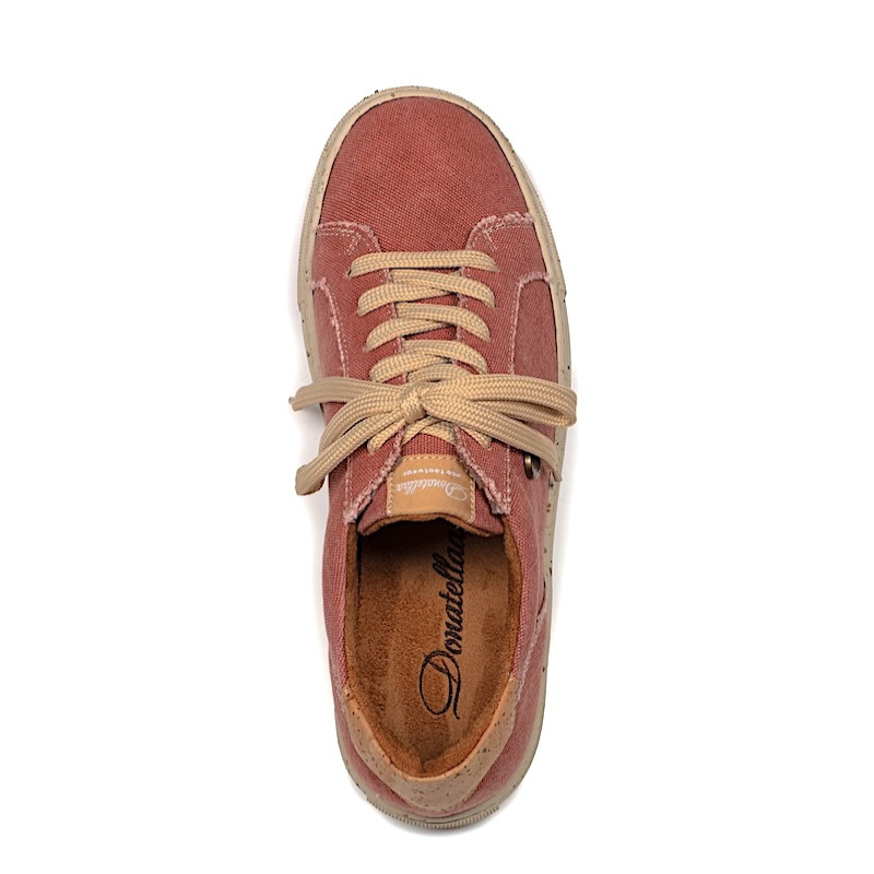 Made in Portugal EU36-43 Eco-Friendly Organic Cotton Canvas Brique Brick color